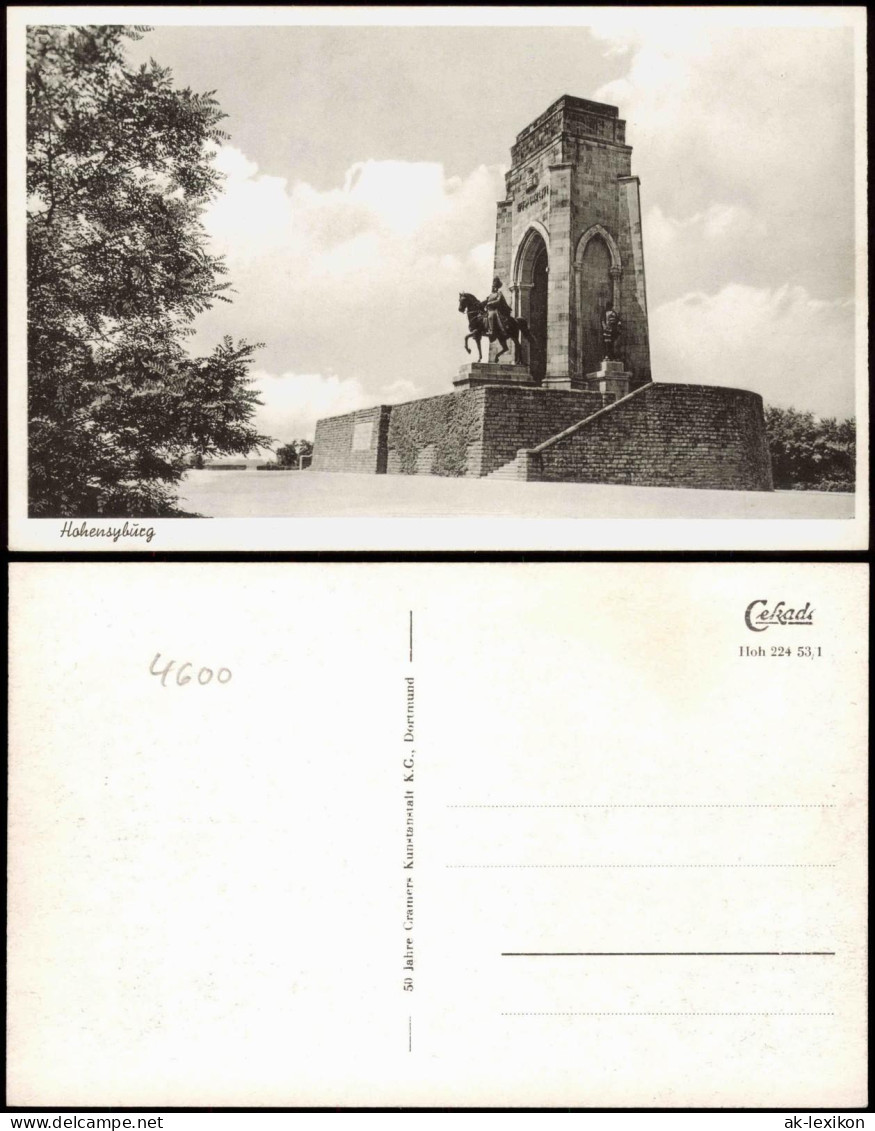 Ansichtskarte Syburg-Dortmund Hohensyburg Denkmal 1953 - Dortmund