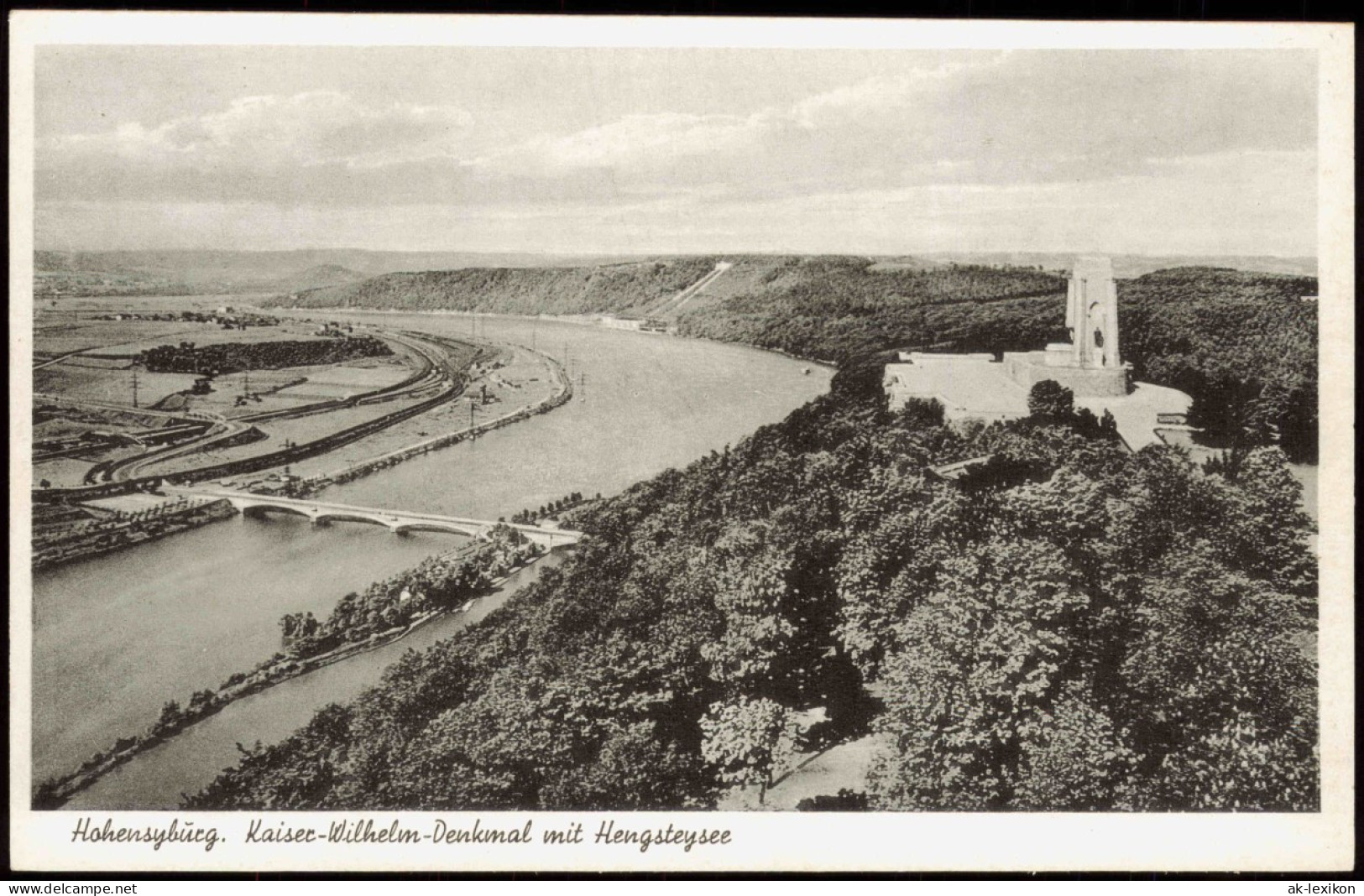 Ansichtskarte Syburg-Dortmund Kaiser-Wilhelm-Denkmal Mit Hengsteysee 1953 - Dortmund