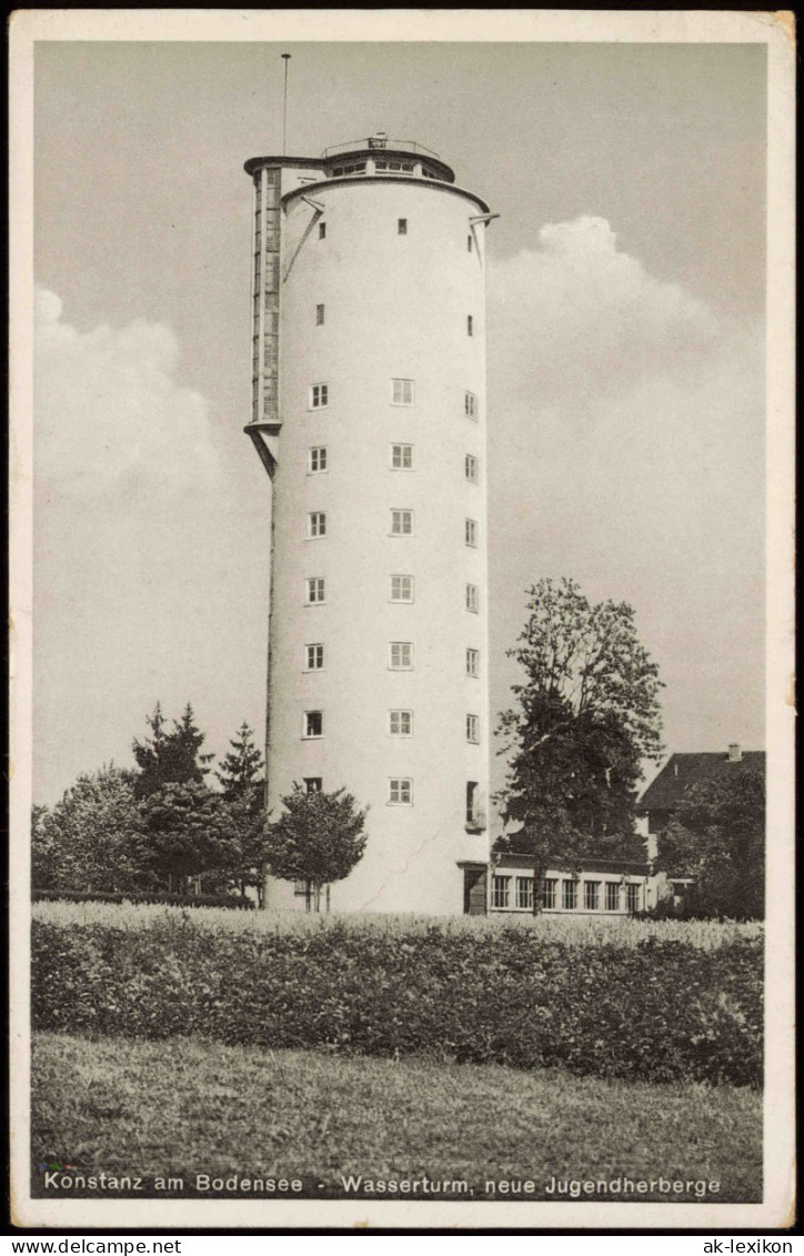 Ansichtskarte Konstanz Wasserturm, Neue Jugendherberge 1938 - Konstanz