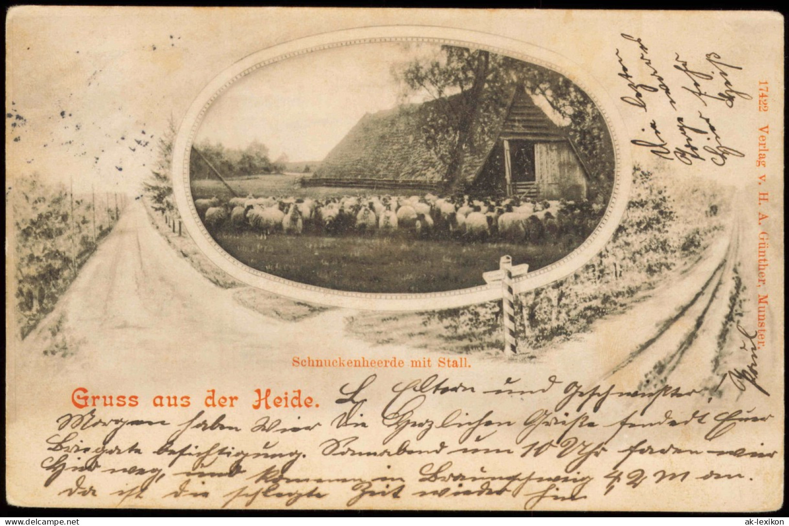 Ansichtskarte .Niedersachsen Schnuckenheerde Mit Stall. Heide 2 Bild 1900 - Lüneburger Heide