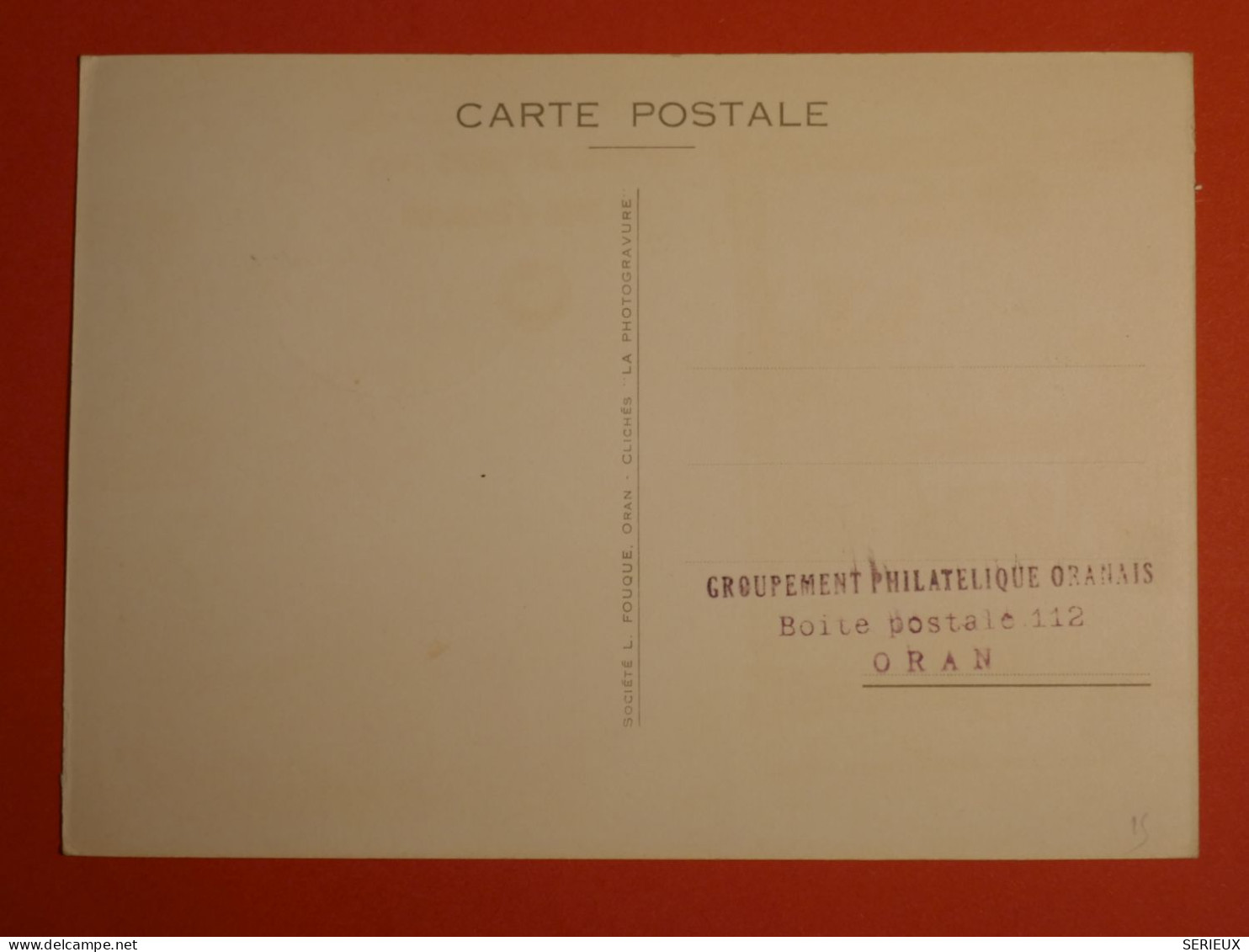 DO 1  ALGERIE  BELLE  CARTE  JOURNEE TIMBRE  1953   ORAN  + + AFF. INTERESSANT +++ - Cartes-maximum