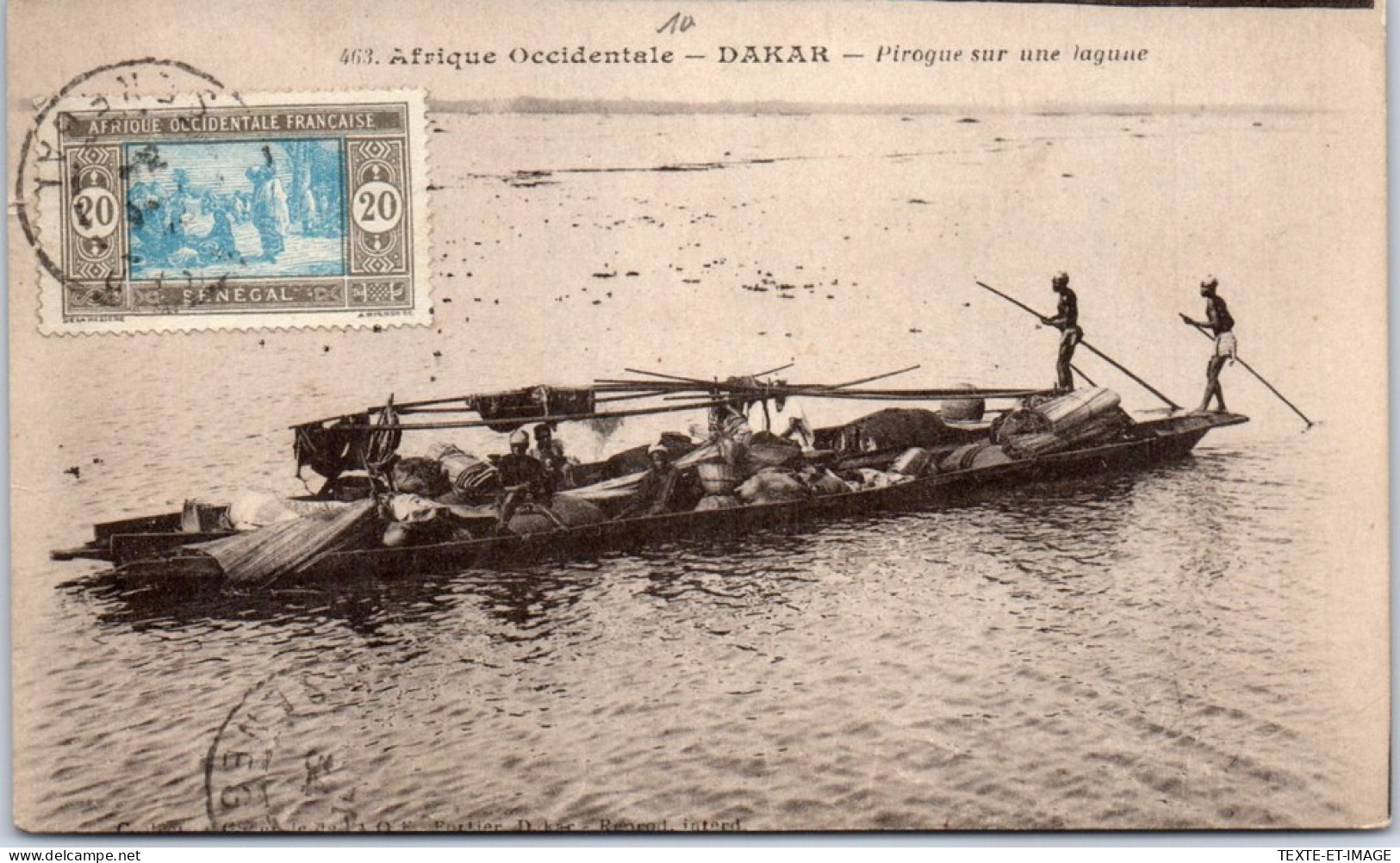 SENEGAL - DAKAR - Pirogue Sur  Une Lagune (cachet Timbre) - Senegal