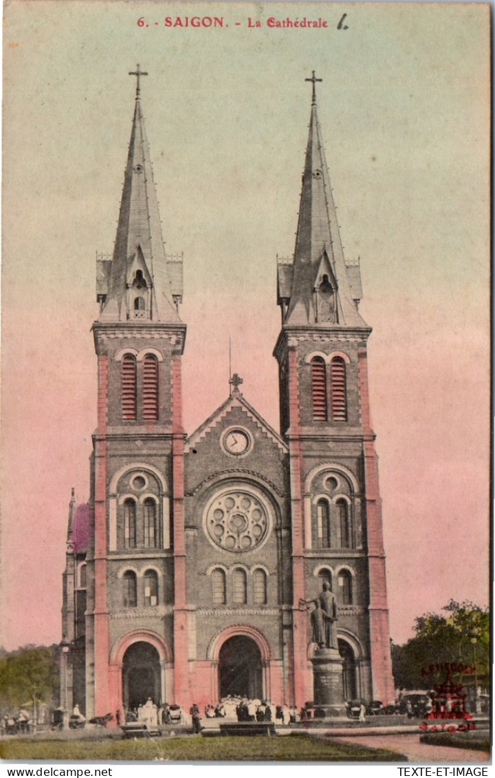 INDOCHINE - SAIGON - Vue Generale De La Cathedrale  - Vietnam