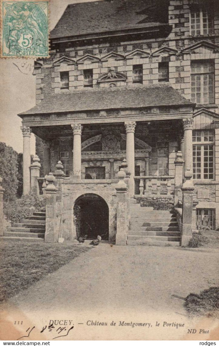 50 , Cpa  DUCEY , 111 , Chateau De MONTGOMERY , Le Portique  (13970) - Ducey