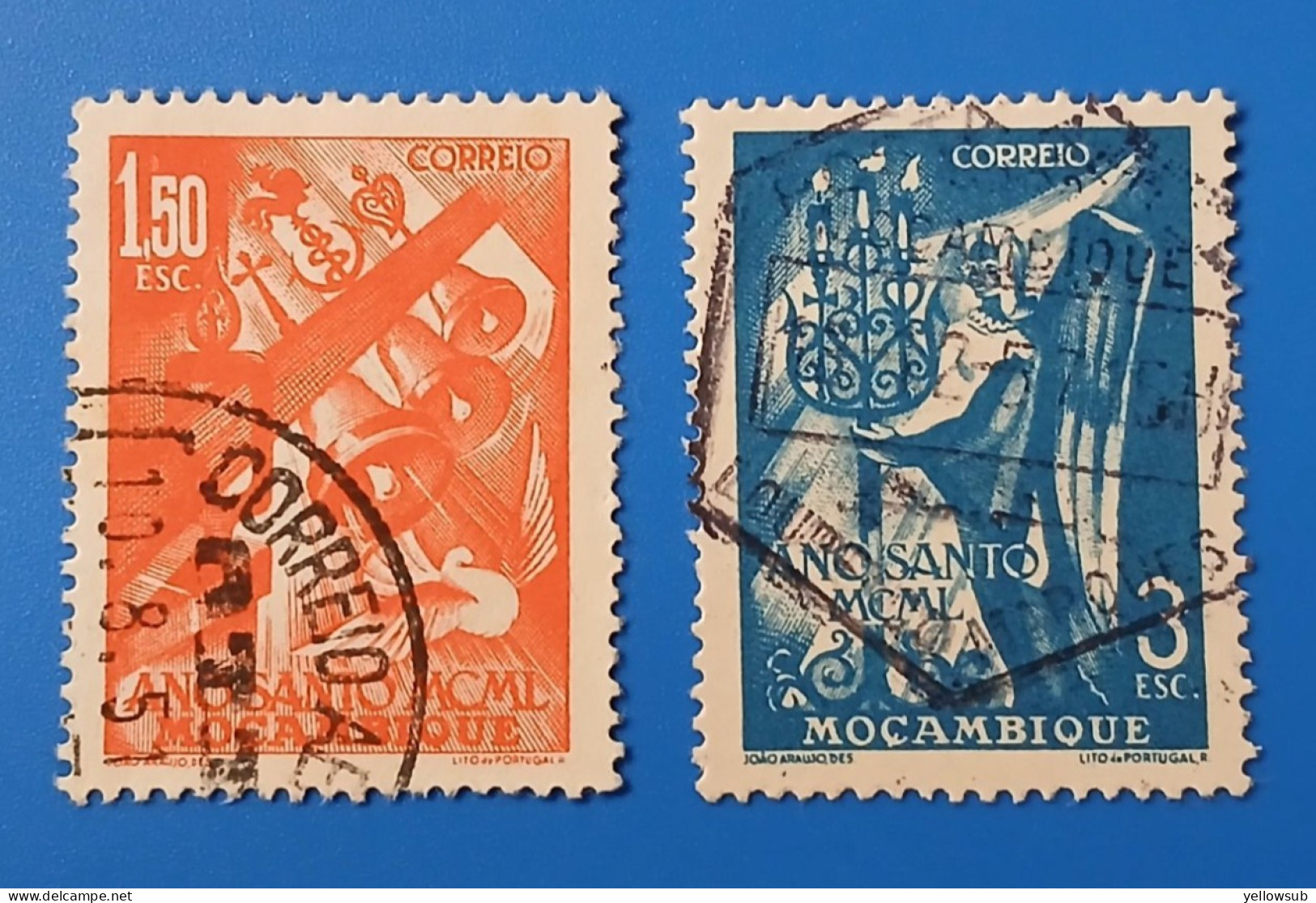 1950 - Mundifil 354 à 355 / Yvert 385 à 386. Oblitérés - Mozambique