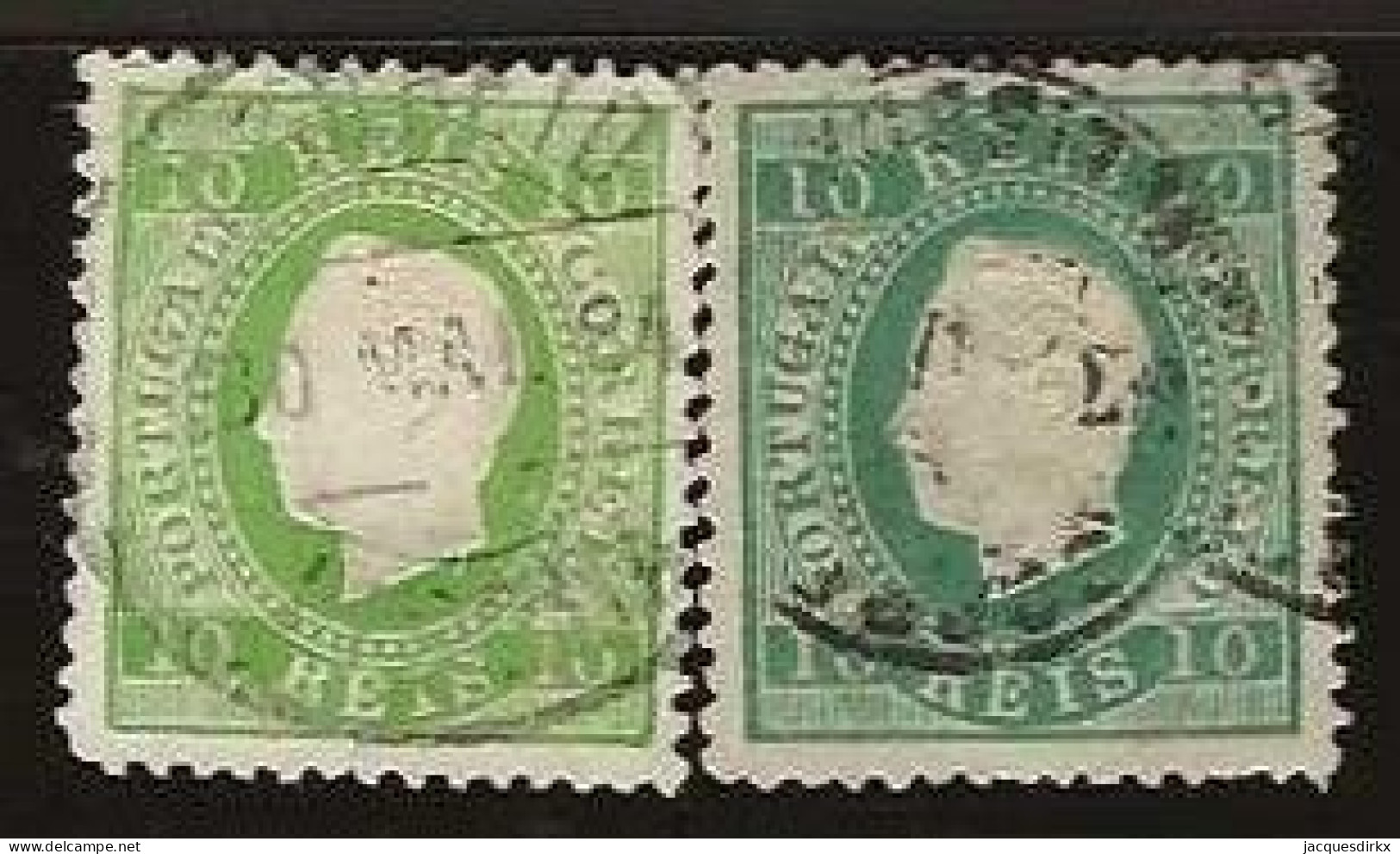 Portugal     .  Y&T      .   37/37A   (2 Scans)         .   O      .     Cancelled - Used Stamps