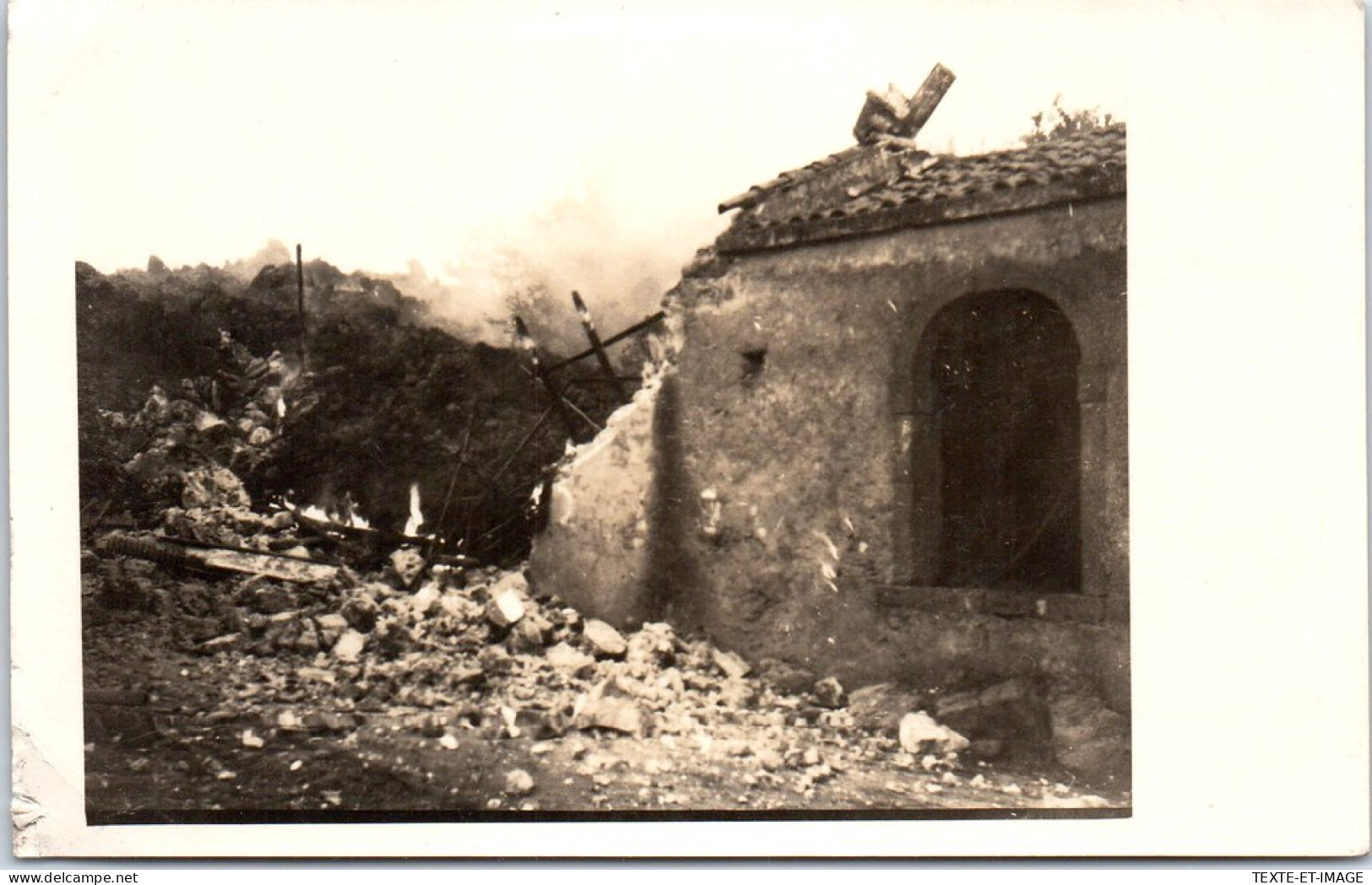 Italie - SICILIA - CATE PHOTO - Maison Detruite Par L'etna Volcan - Autres & Non Classés