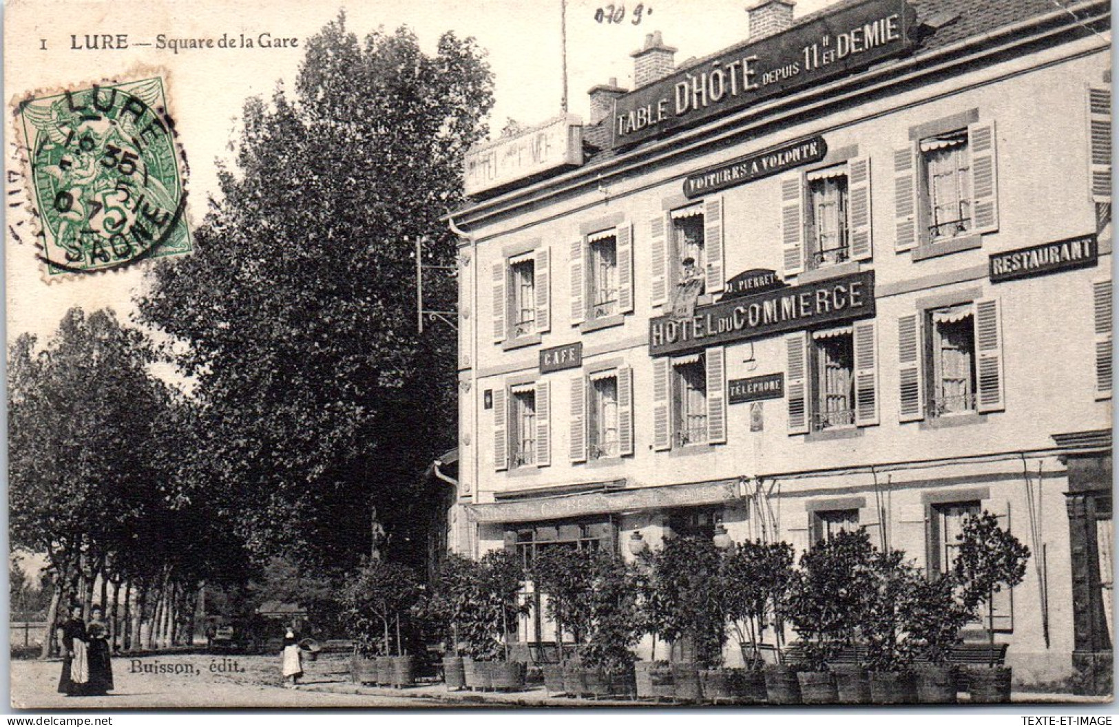 70 LURE - Le Square De La Gare Et Hotel Du Commerce. - Lure