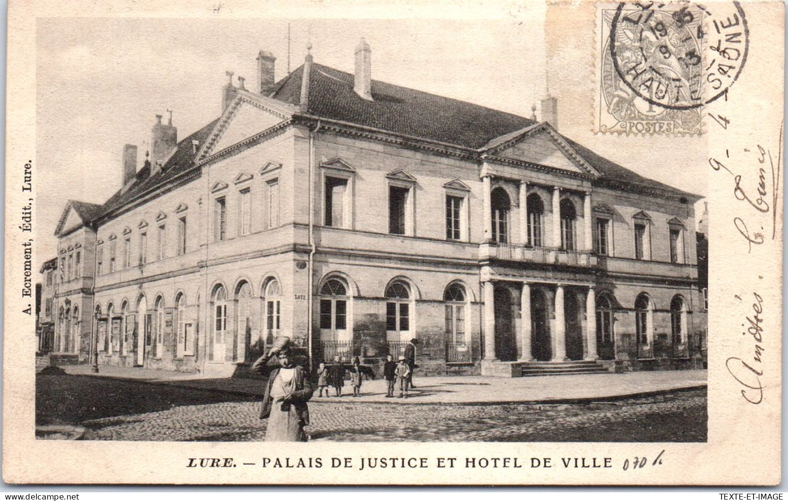 70 LURE - Vue Du Palais De Justice Et Hotel De Ville  - Lure