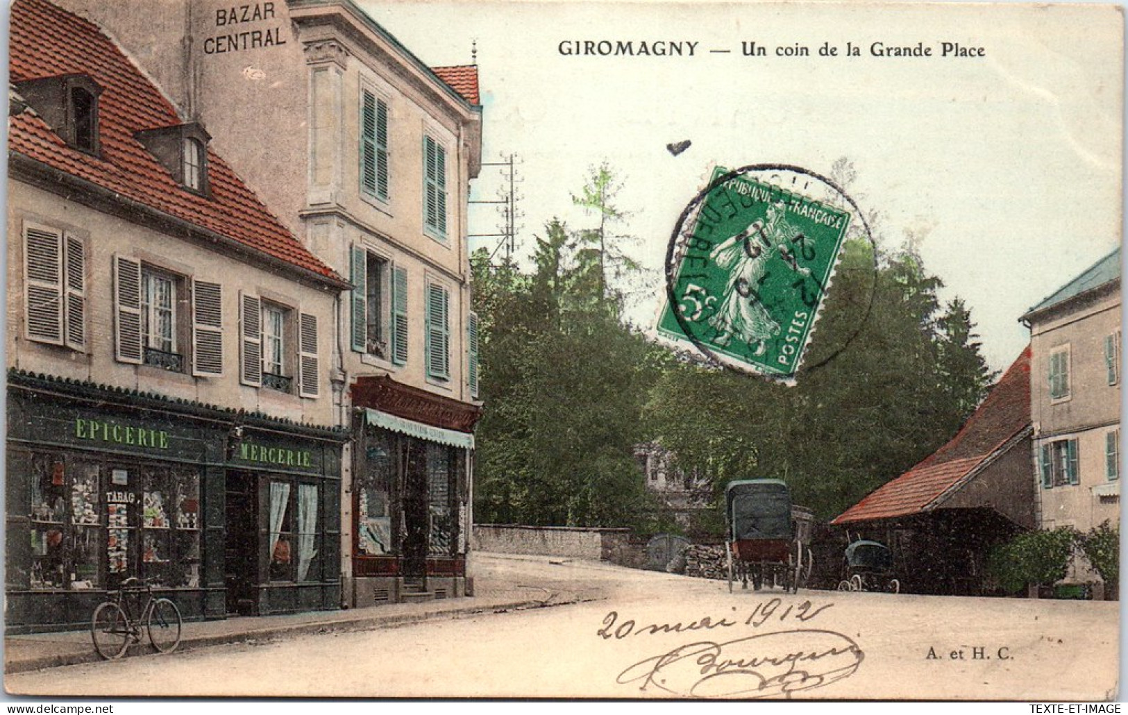 90 GIROMAGNY - Un Coin De La Grande Place  - Giromagny