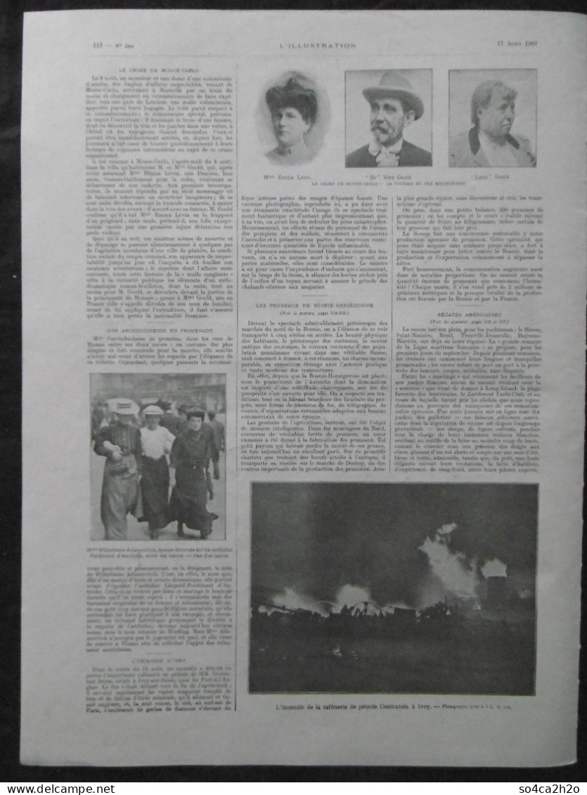 L'ILLUSTRATION N°3364 17/08/1907 Les évènements Du Maroc; La Comète De 1907; Le Crime De Monte - Carlo L'incendie D'Ivry - Otros & Sin Clasificación