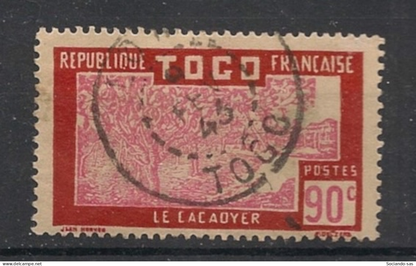 TOGO - 1926-27 - N°YT. 146 - Cacoyer 90c Carmin - Oblitéré / Used - Usati