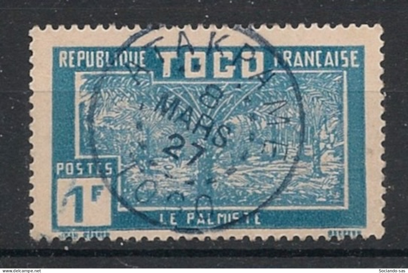 TOGO - 1926-27 - N°YT. 147 - Palmiste 1f Bleu - Oblitéré / Used - Used Stamps