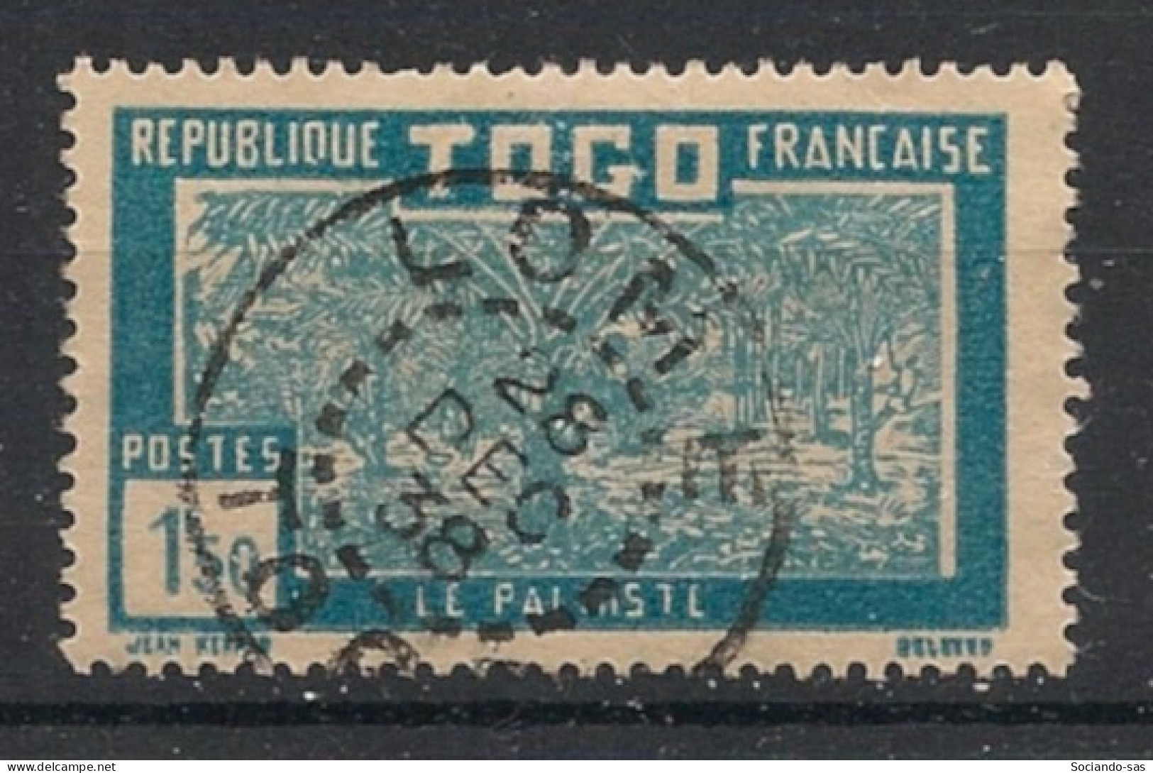 TOGO - 1926-27 - N°YT. 148 - Palmiste 1f50 Bleu - Oblitéré / Used - Gebruikt