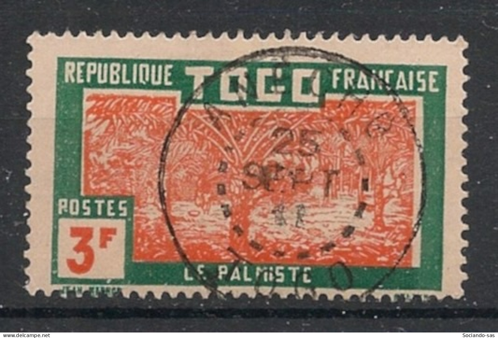 TOGO - 1926-27 - N°YT. 149 - Palmiste 3f Vert - Oblitéré / Used - Usati