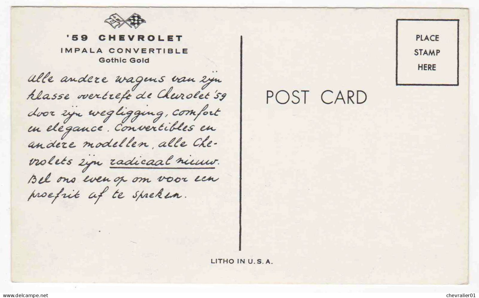 CPA-automobile_chevrolet 59_lot 7 cartes