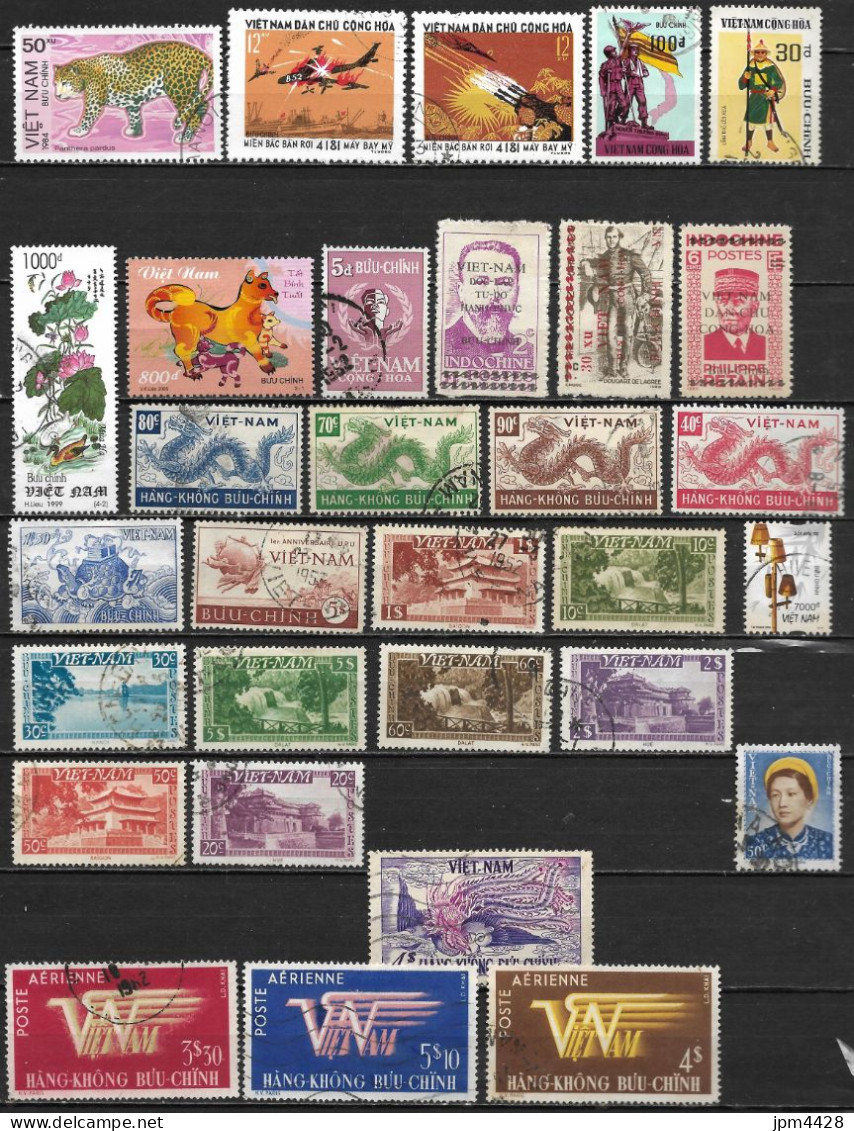 Asie - Vietnam Viêt-Nam Lot De 105 Timbres Oblitérés - Viêt-Nam