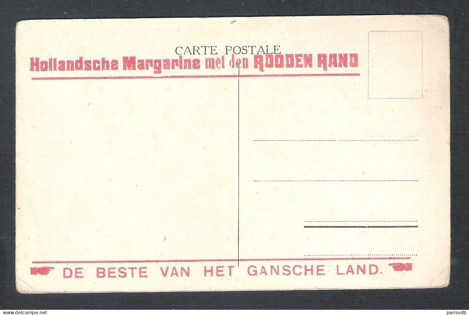 OUDE POSTKAART - HOLLANDSCHE MARGARINE MET ... ( 2 Scans)  (15.110) - Advertising