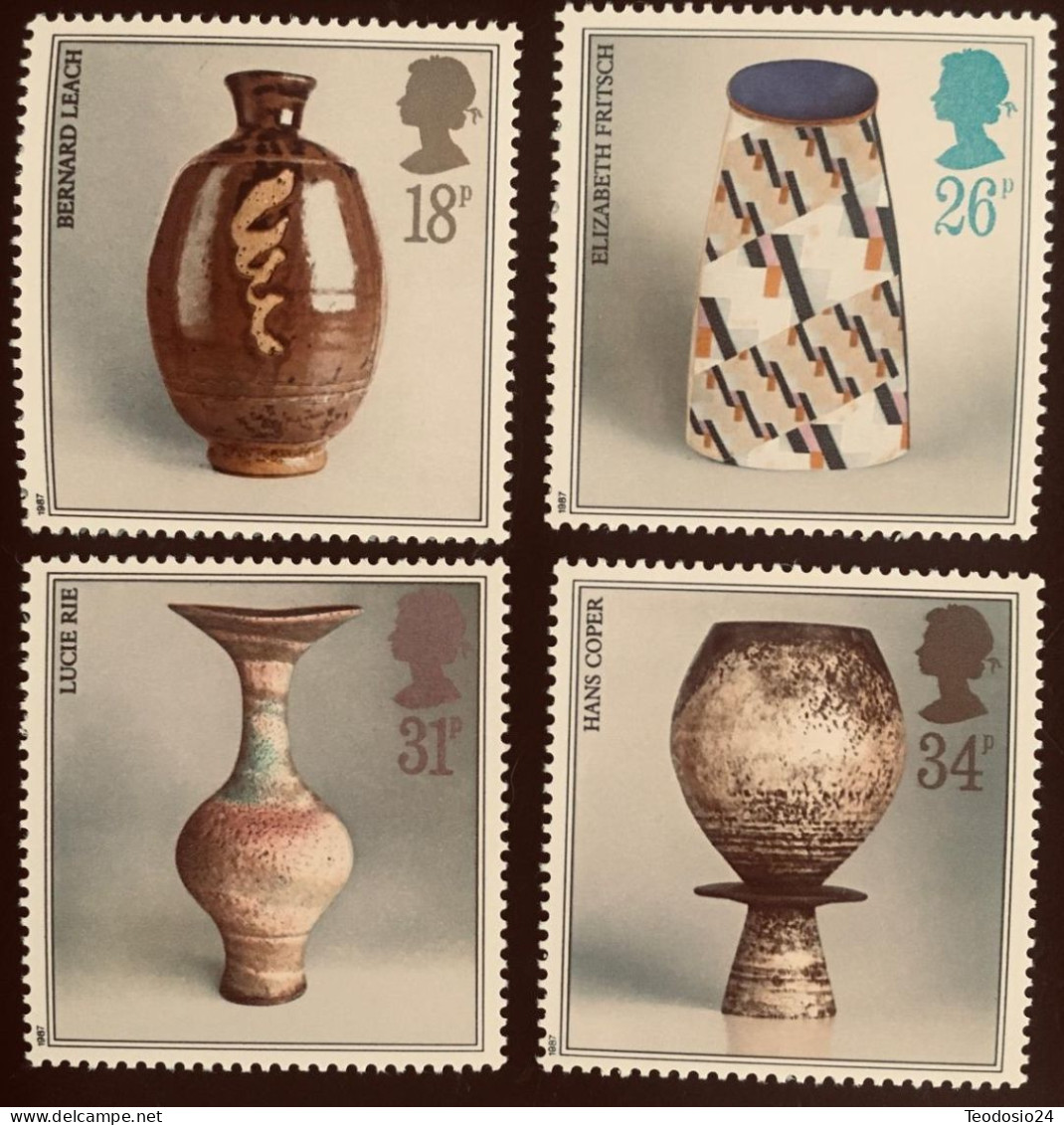 Gran Bretaña 1987 ** ALFARERIA - YVERT 1284/1287** - Unused Stamps