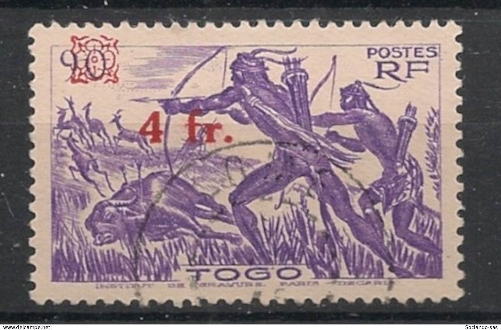 TOGO - 1944 - N°YT. 231 - Chasseur 4f Sur 90c Violet - Oblitéré / Used - Oblitérés