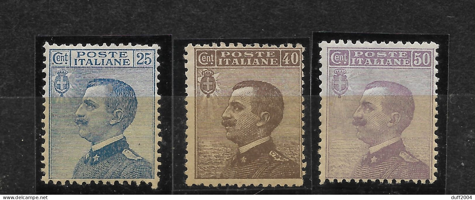1908 - SERIE N. 12 - 3 VALORI - GOMMA INTEGRA. - Nuovi