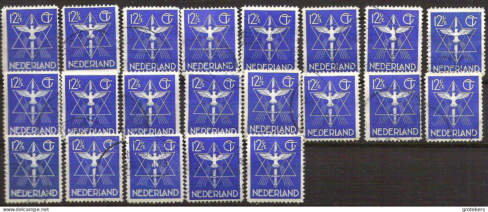 NEDERLAND NVPH 256 (21x) Voor Stempels Etc.   Cat.waarde € 14,70 - Used Stamps