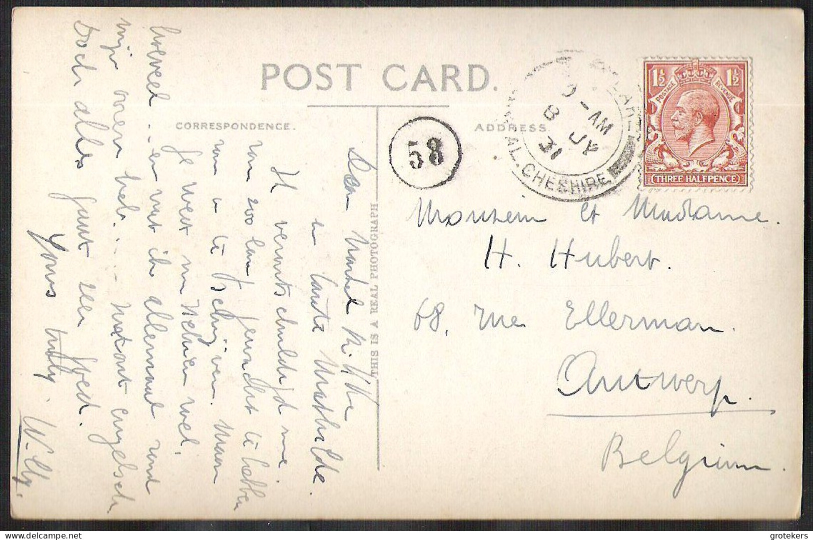 LLANDUDNO Minstrels In The Happy Valley Sent 1931 To ANTWERP (Belgium)  - Andere & Zonder Classificatie