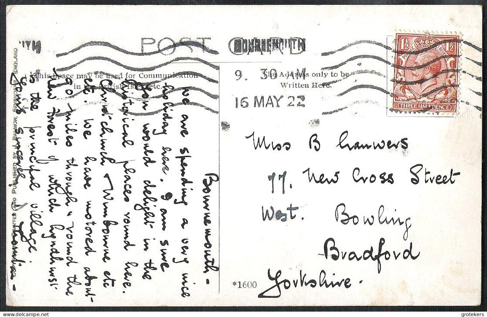 NEW FOREST 5 Pictures Postcard Sent 1922 From Bournemouth  - Autres & Non Classés