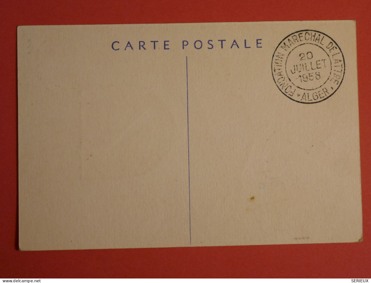 DO 1  ALGERIE  BELLE  CARTE  MAXI  1958   + + AFF. INTERESSANT +++ - Cartoline Maximum