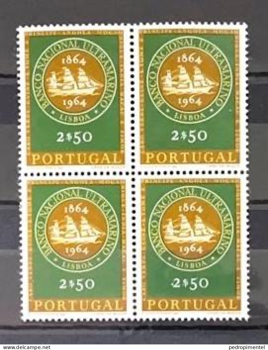 Portugal 1964 "Banco Nacional Ultramarino" Condition MNH #931-933 (blocks Of 4 2x2) - Ongebruikt