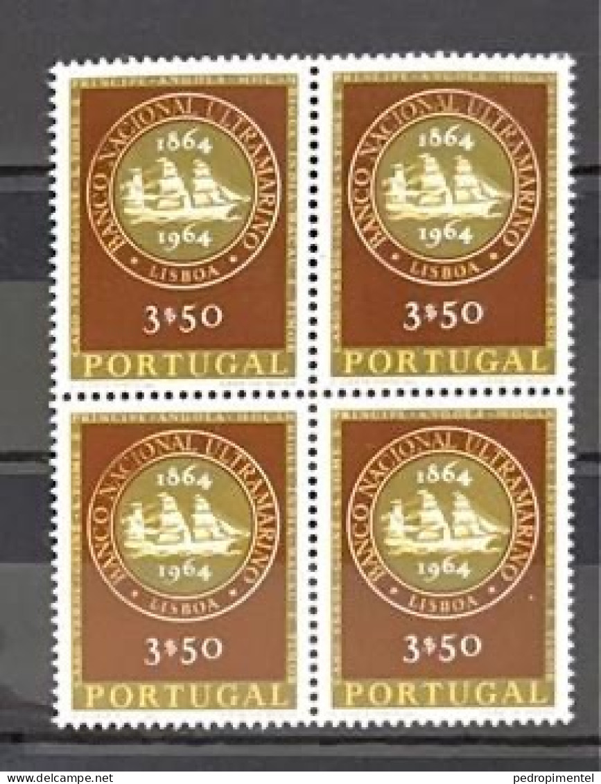 Portugal 1964 "Banco Nacional Ultramarino" Condition MNH #931-933 (blocks Of 4 2x2) - Unused Stamps