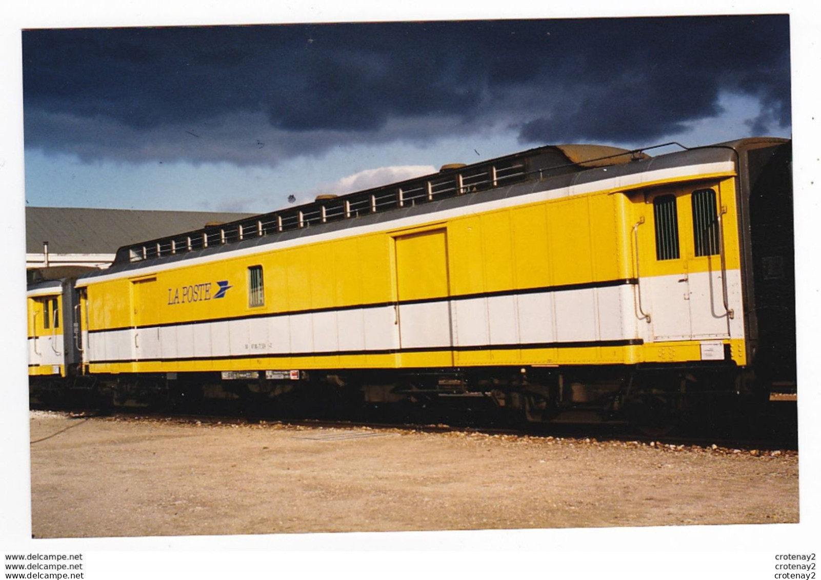 PHOTO Originale TRAINS Wagon Fourgon Postal La Poste Non Datée - Trains