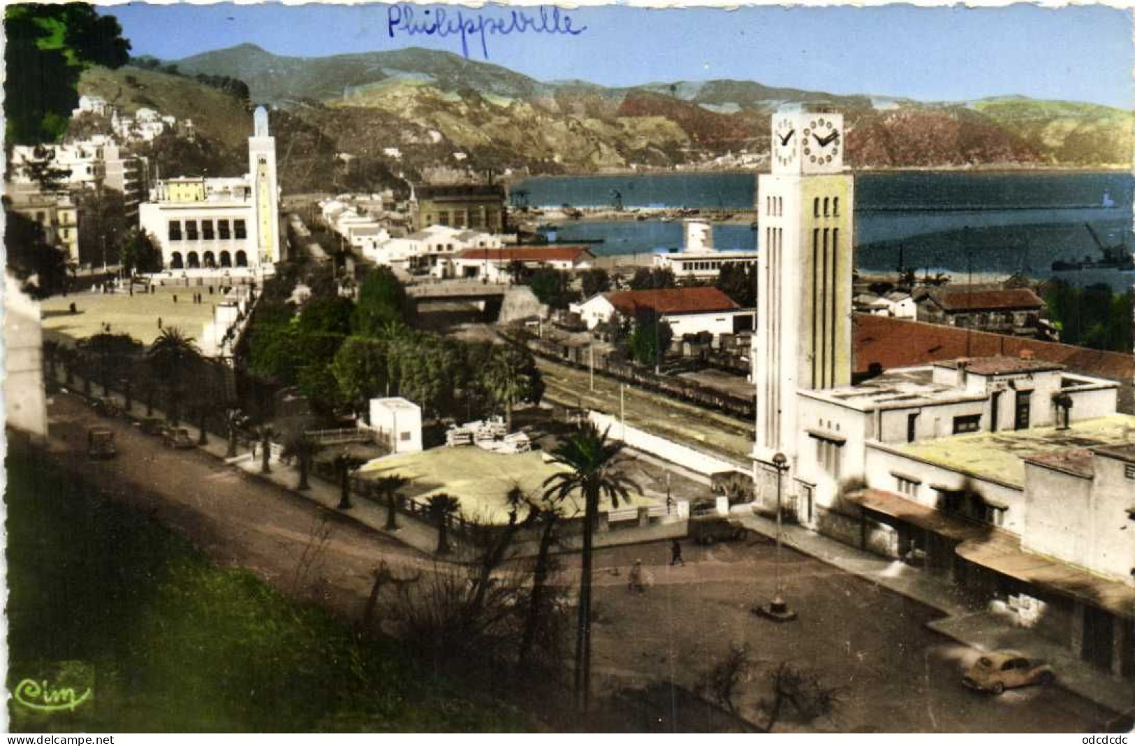 PHULIPPEVILLE Vue Sur La Gare Et L' Hotel De Ville Colotisée RV - Skikda (Philippeville)