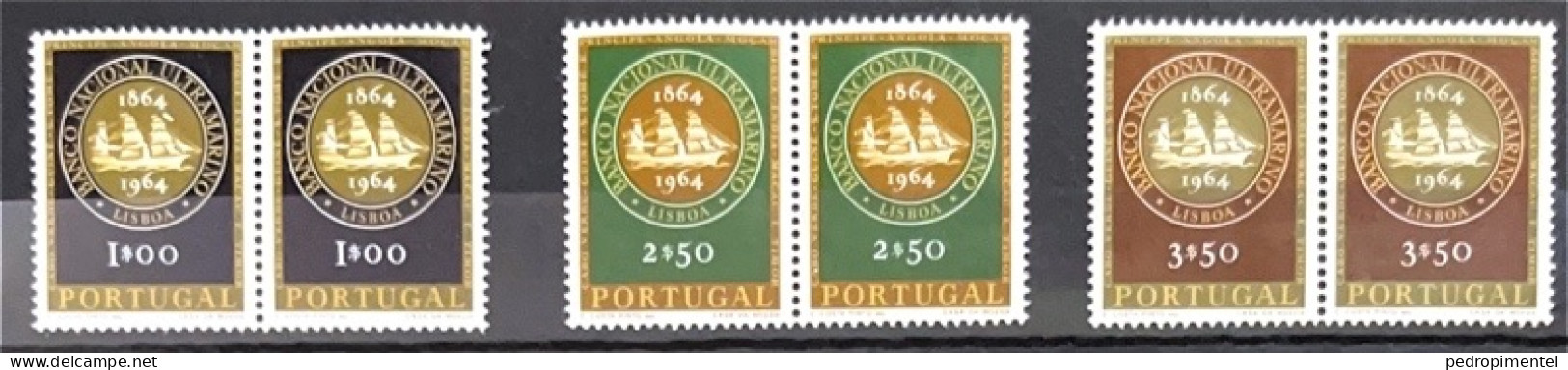 Portugal 1964 "Banco Nacional Ultramarino" Condition MNH #931-933 (pair) - Ongebruikt