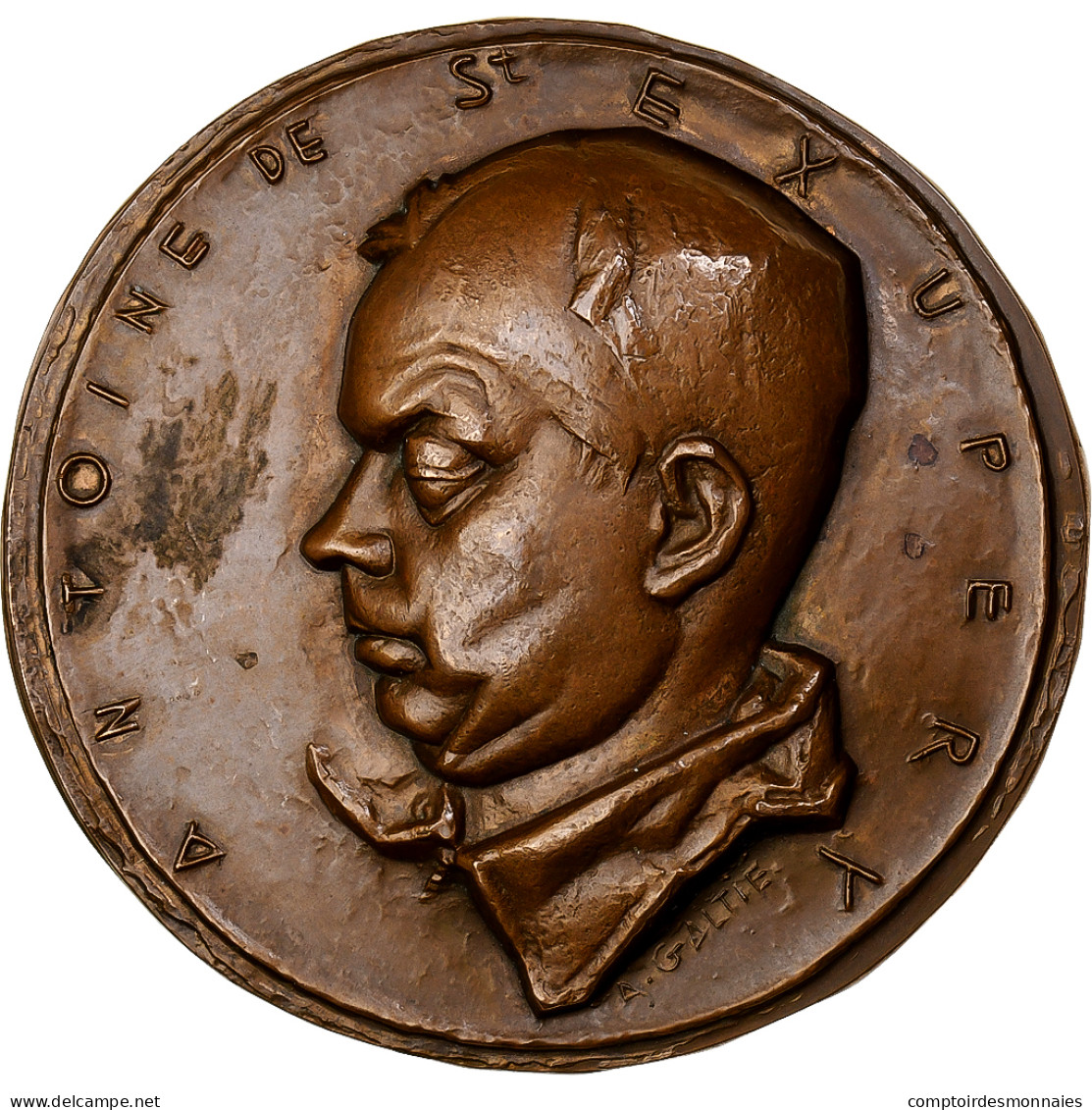 France, Médaille, Antoine De St Exupery, Bronze, Galtié, SPL - Sonstige & Ohne Zuordnung