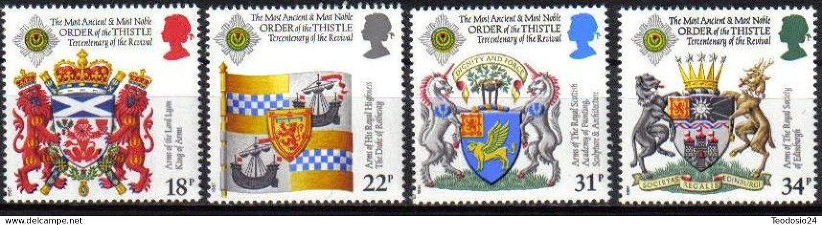 Gran Bretaña 1987 ** HERALDICA - YVERT 1274/1277 ** - Unused Stamps