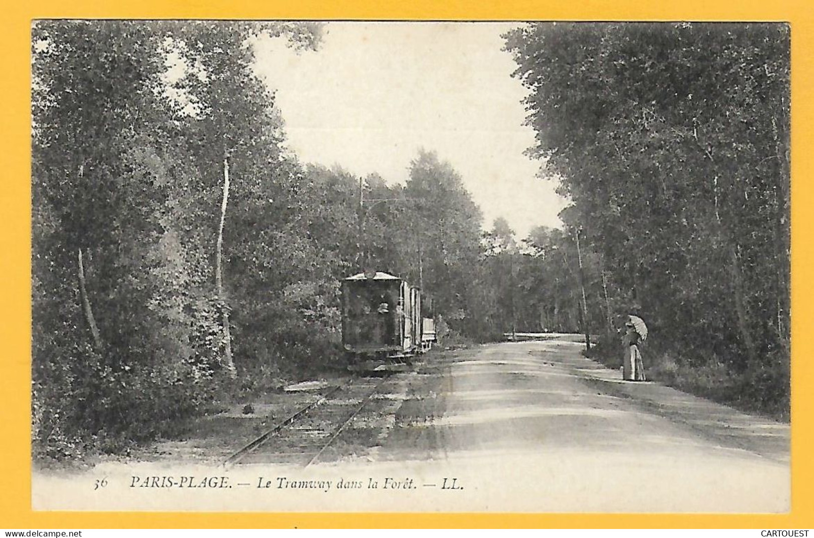 CPA PARIS - PLAGE  En Forêt Tramway - Le Touquet