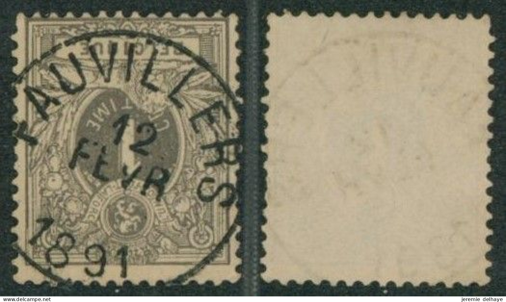 émission 1884 - N°43 Obl Simple Cercle "Fauvillers". Luxe    // (AD) - 1884-1891 Leopold II
