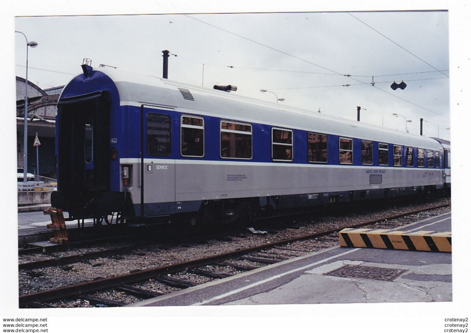 PHOTO TRAINS Wagon Ou Voiture SNCF HELENE De L'Agence Engins Spéciaux Contrôle Installations Electriques De Sécurité LGV - Trenes