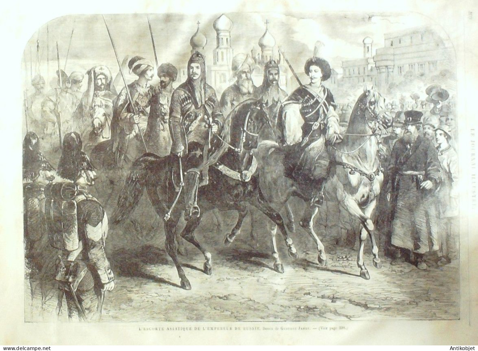 Le Journal Illustré 1865 N°96 Sables-d'Olonne (85) Escorte Asiatique De L'Empereur De Russie - 1850 - 1899