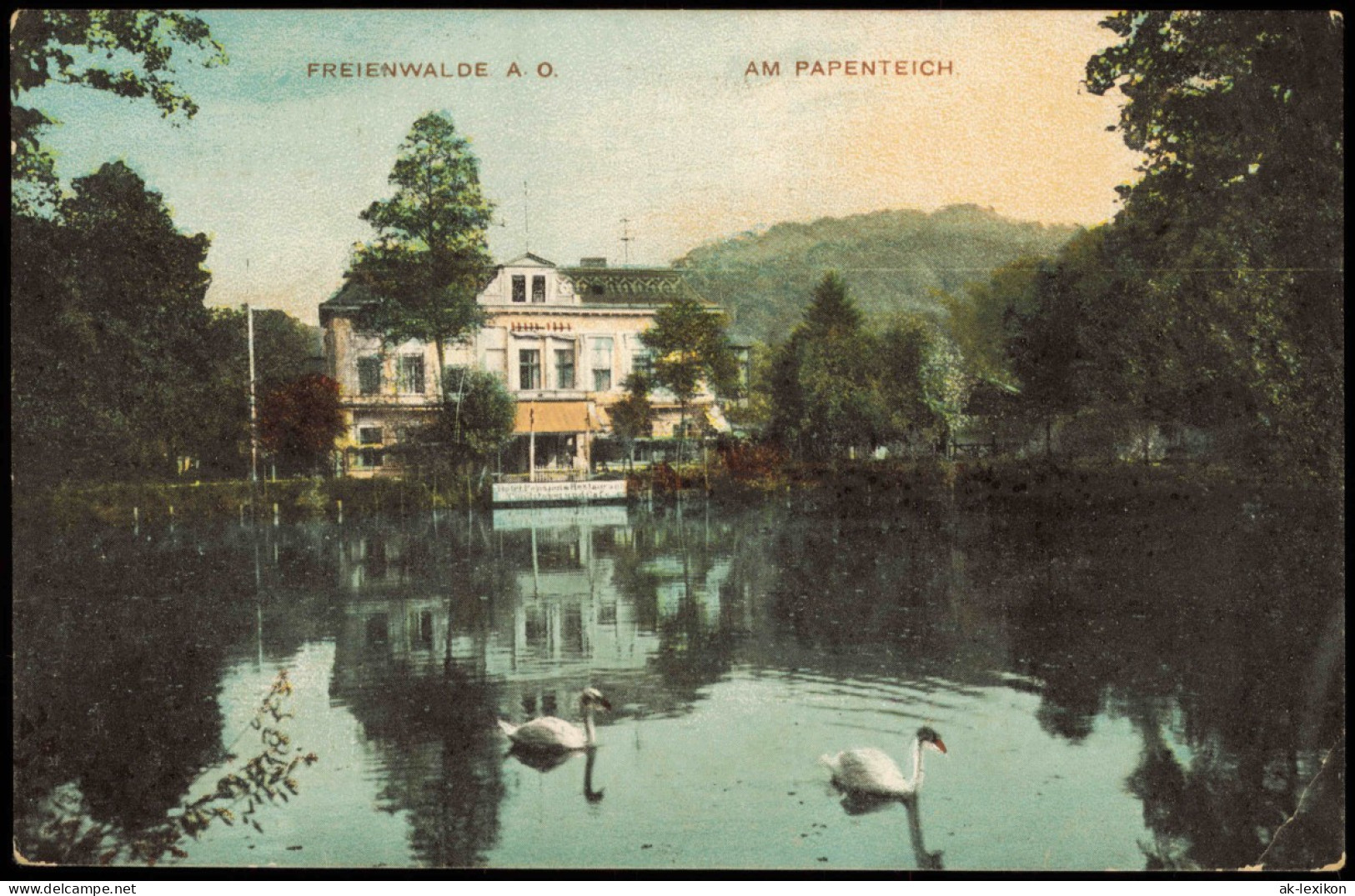 Ansichtskarte Bad Freienwalde Restaurant Am Papenteich 1924 - Bad Freienwalde
