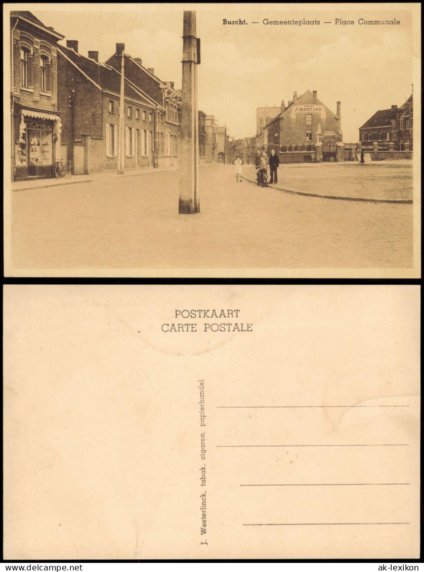 Postkaart Burcht-Zwijndrecht Burght Gemeenteplaats - Place Communale 1922 - Sonstige & Ohne Zuordnung