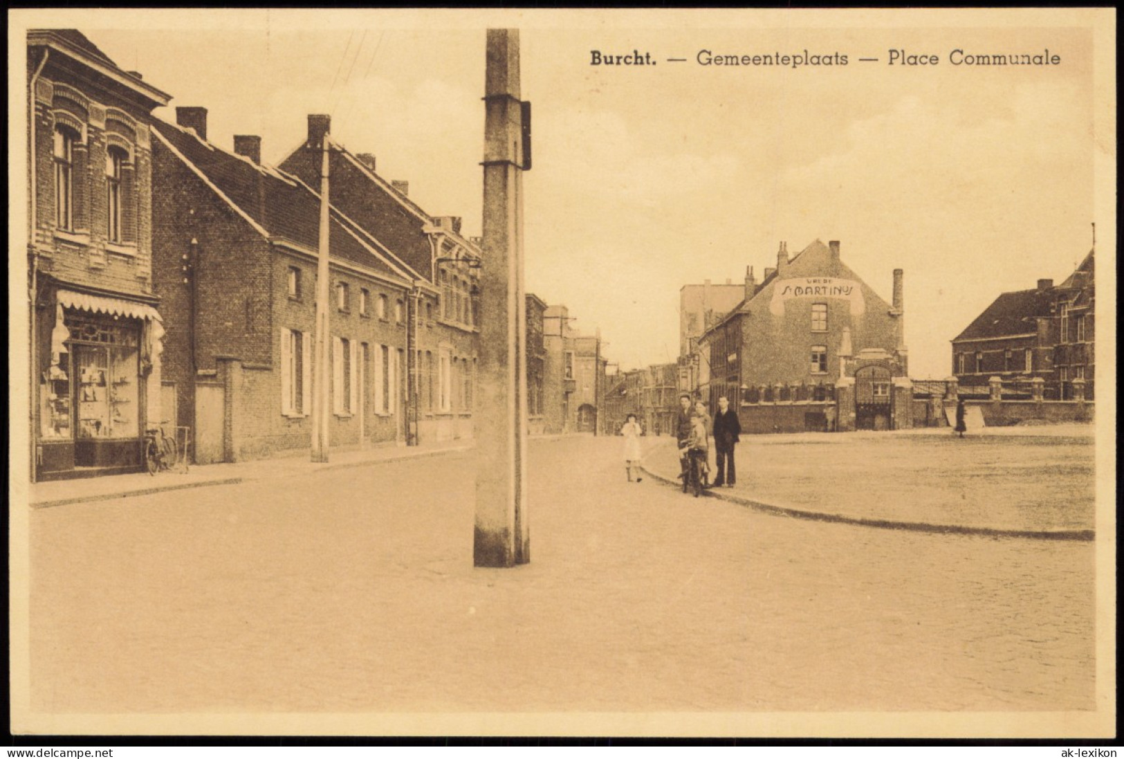 Postkaart Burcht-Zwijndrecht Burght Gemeenteplaats - Place Communale 1922 - Sonstige & Ohne Zuordnung