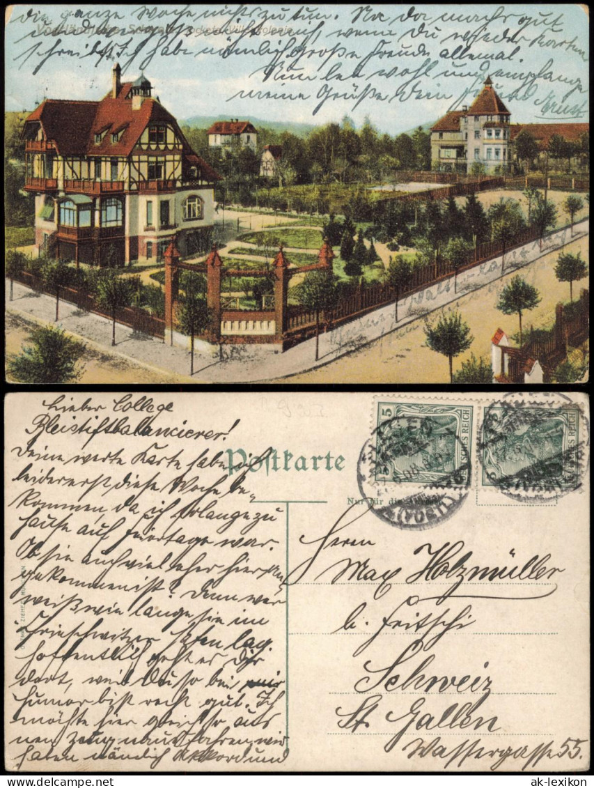 Ansichtskarte Jocketa-Pöhl Villenkolonie 1908 - Poehl