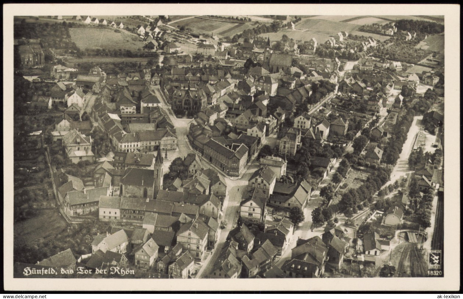 Ansichtskarte Hünfeld Luftbild 1932 - Hünfeld