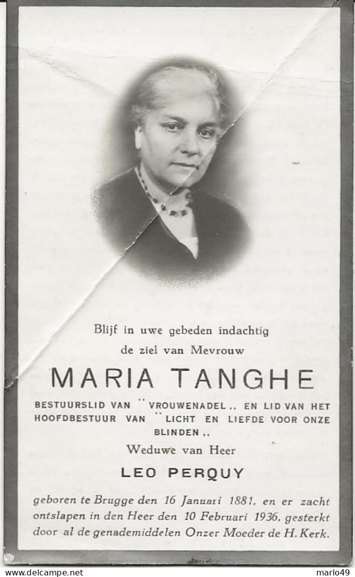 DP. MARIA TANGHE - PERQUY ° BRUGGE 1881 - + 1936 - Religion & Esotérisme