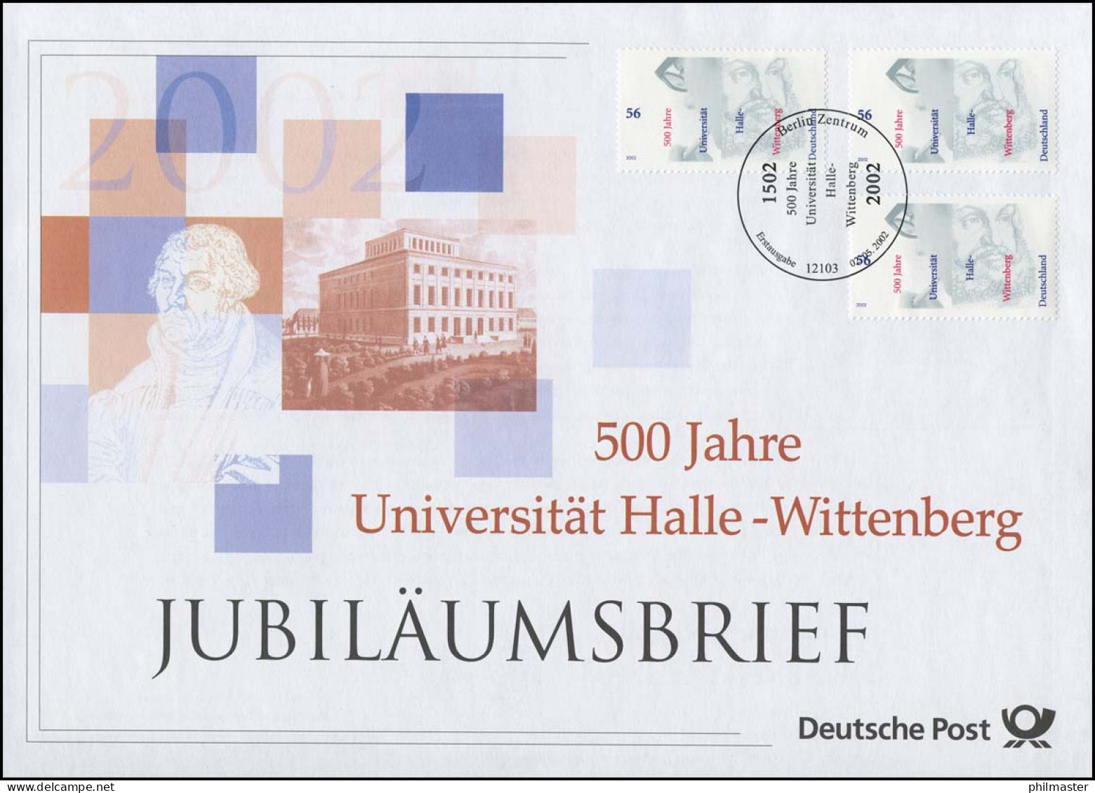 2254 Universität Halle-Wittenberg & Martin Luther 2002 - Jubiläumsbrief - Sonstige & Ohne Zuordnung