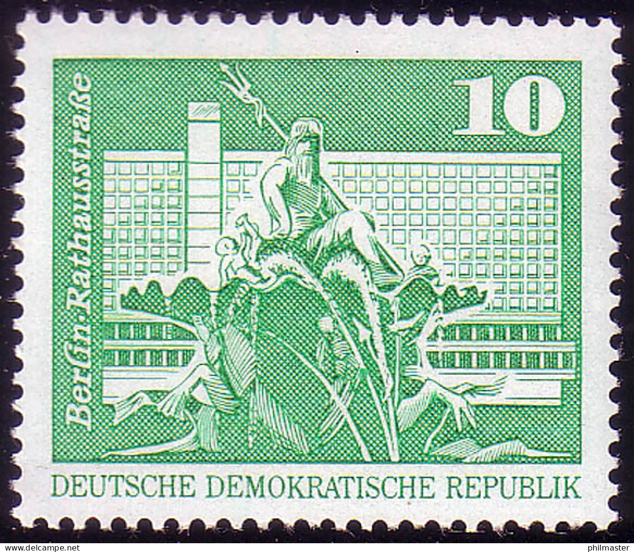 1843 Aufbau In Der DDR Großformat 10 Pf ** - Unused Stamps