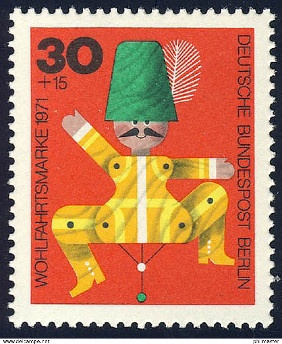 414 Wohlfahrt Spielzeug 30+15 Pf ** - Unused Stamps