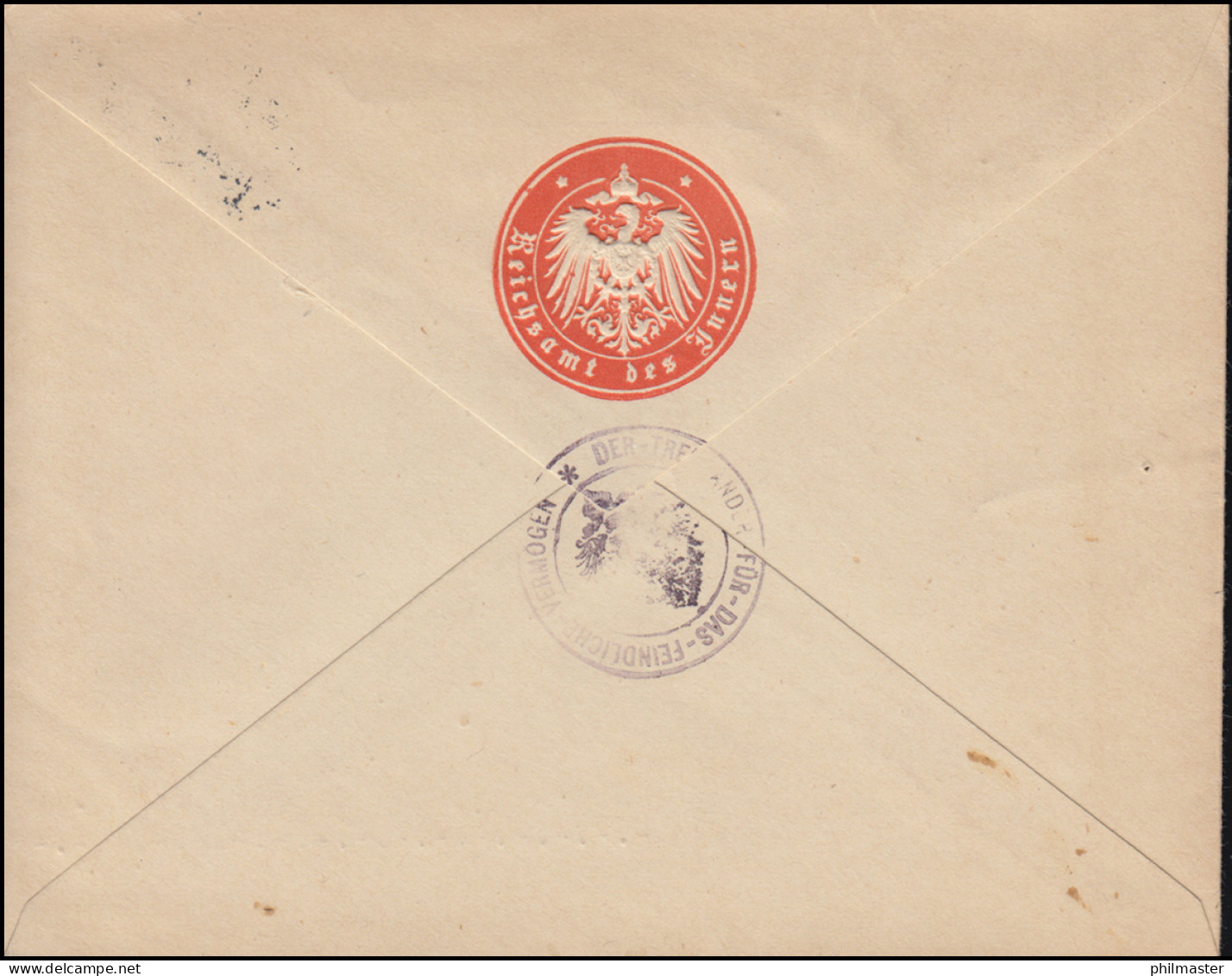 Reichsdienstsache Reichsamt Des Innern Brief BERLIN 30.1.1918 Nach Dettweiler - Sonstige & Ohne Zuordnung